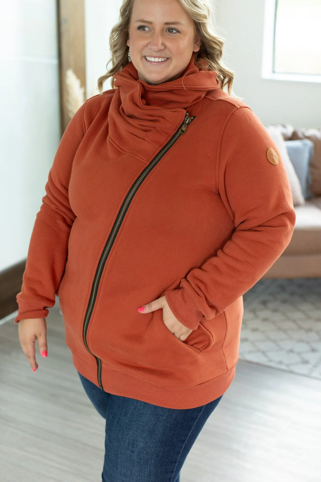 Quinn ZipUp Cowl - Pumpkin