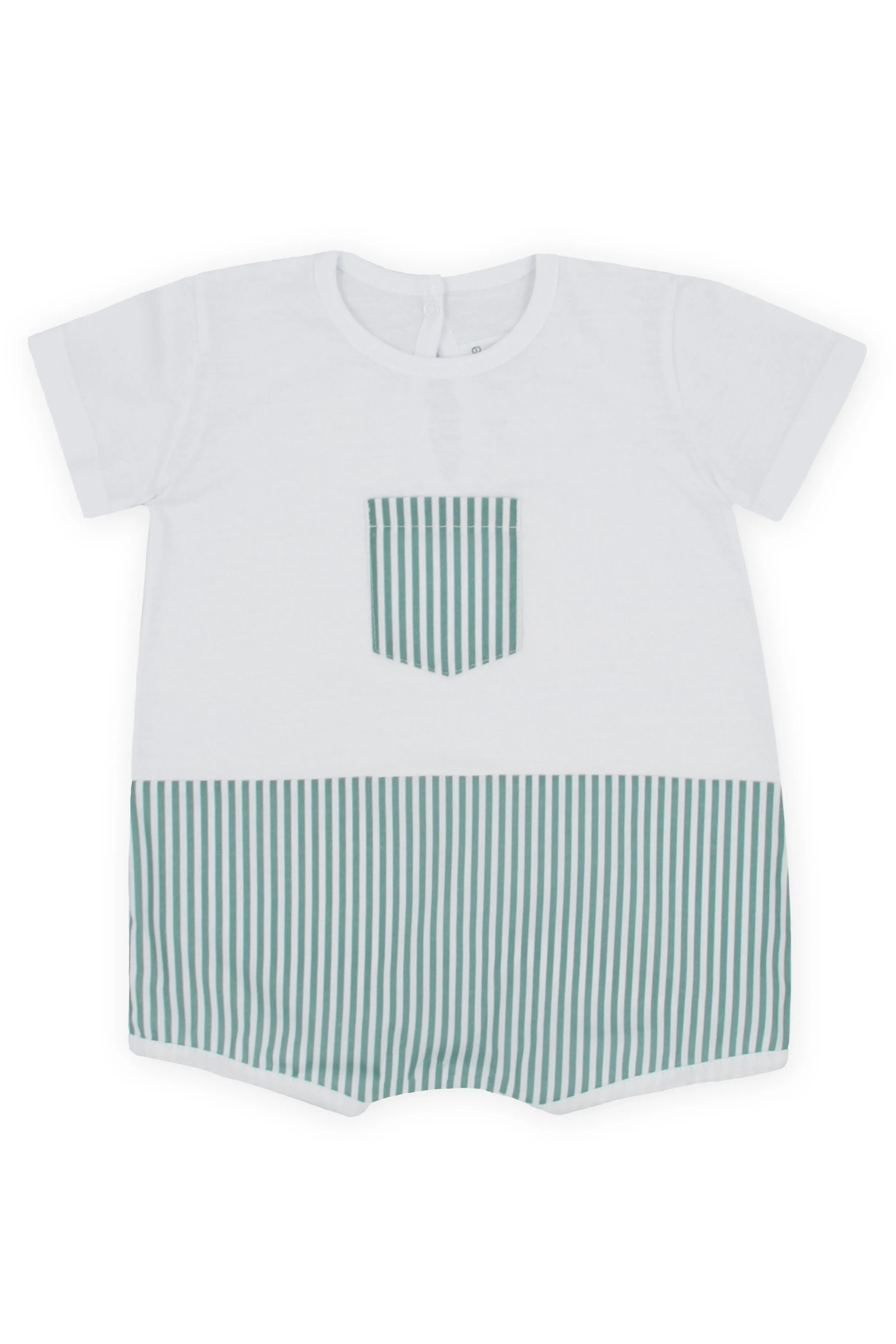 "Will" Green Stripe Romper