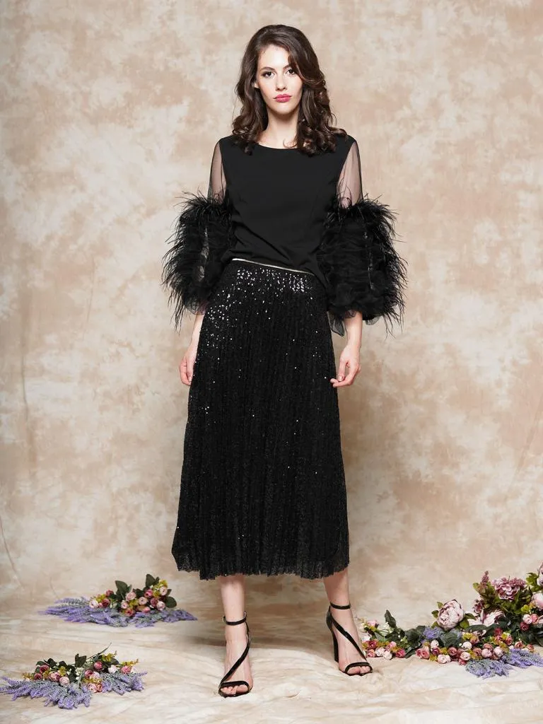 Ruffled feather Top