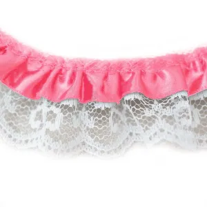 Ruffled Lace Hot Pink Trim 1 Yard DIY Wedding Crafts Clothing Lace Trim Sewing