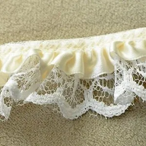 Ruffled Lace Ivory Trim 1 Yard DIY Wedding Clothing Lace Trim Sewing Lace Supply