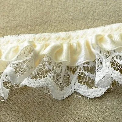 Ruffled Lace Ivory Trim 1 Yard DIY Wedding Clothing Lace Trim Sewing Lace Supply