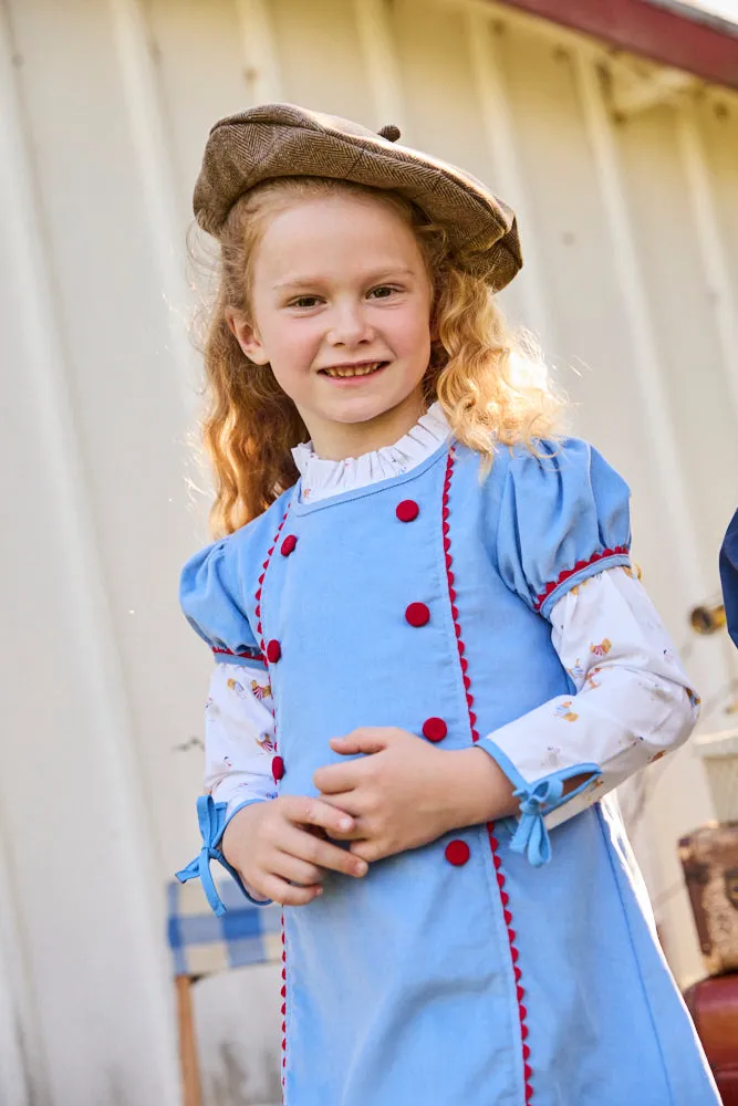 Ruffled Turner Blouse -- French Hen
