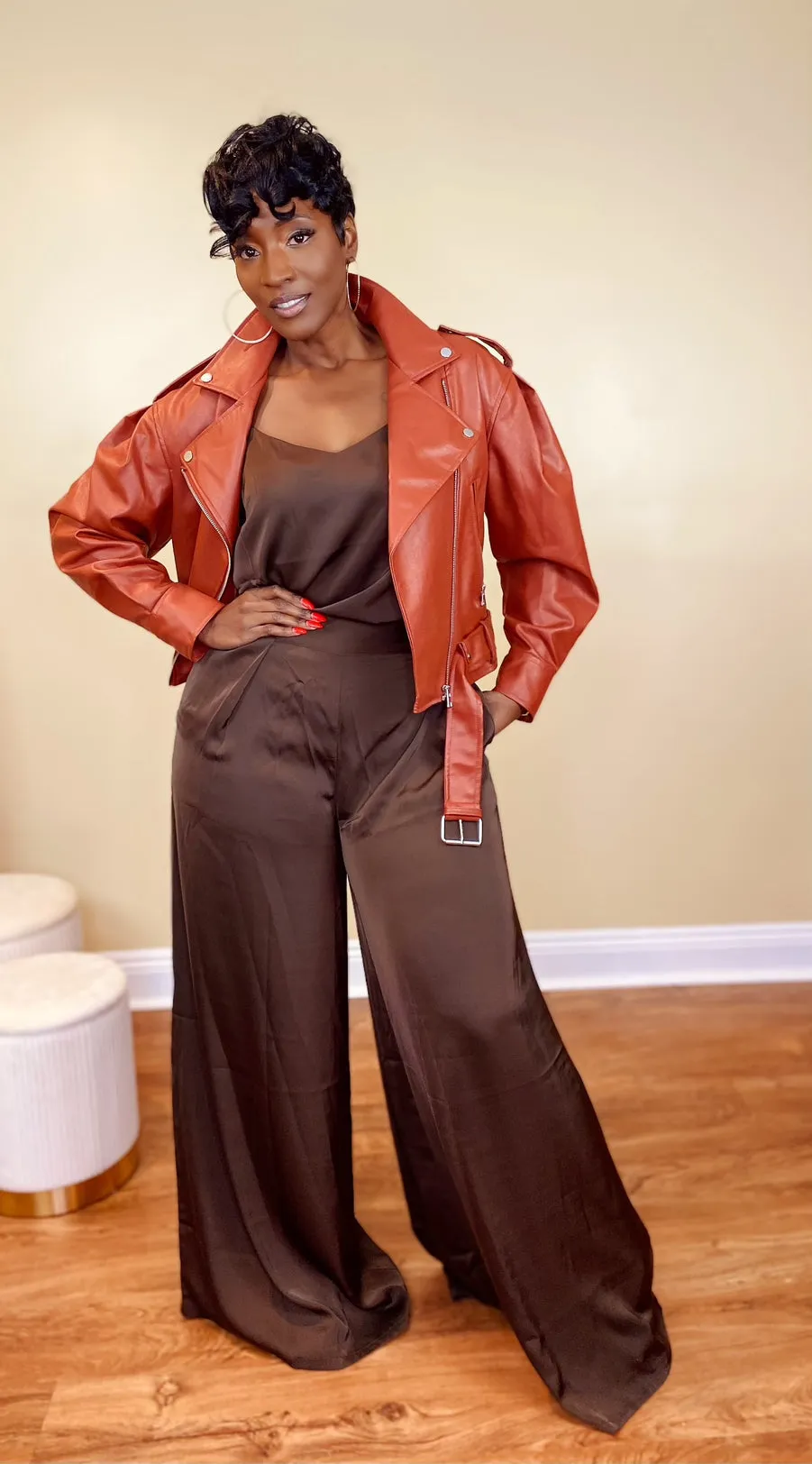 RUST LEATHER JACKET
