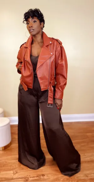 RUST LEATHER JACKET