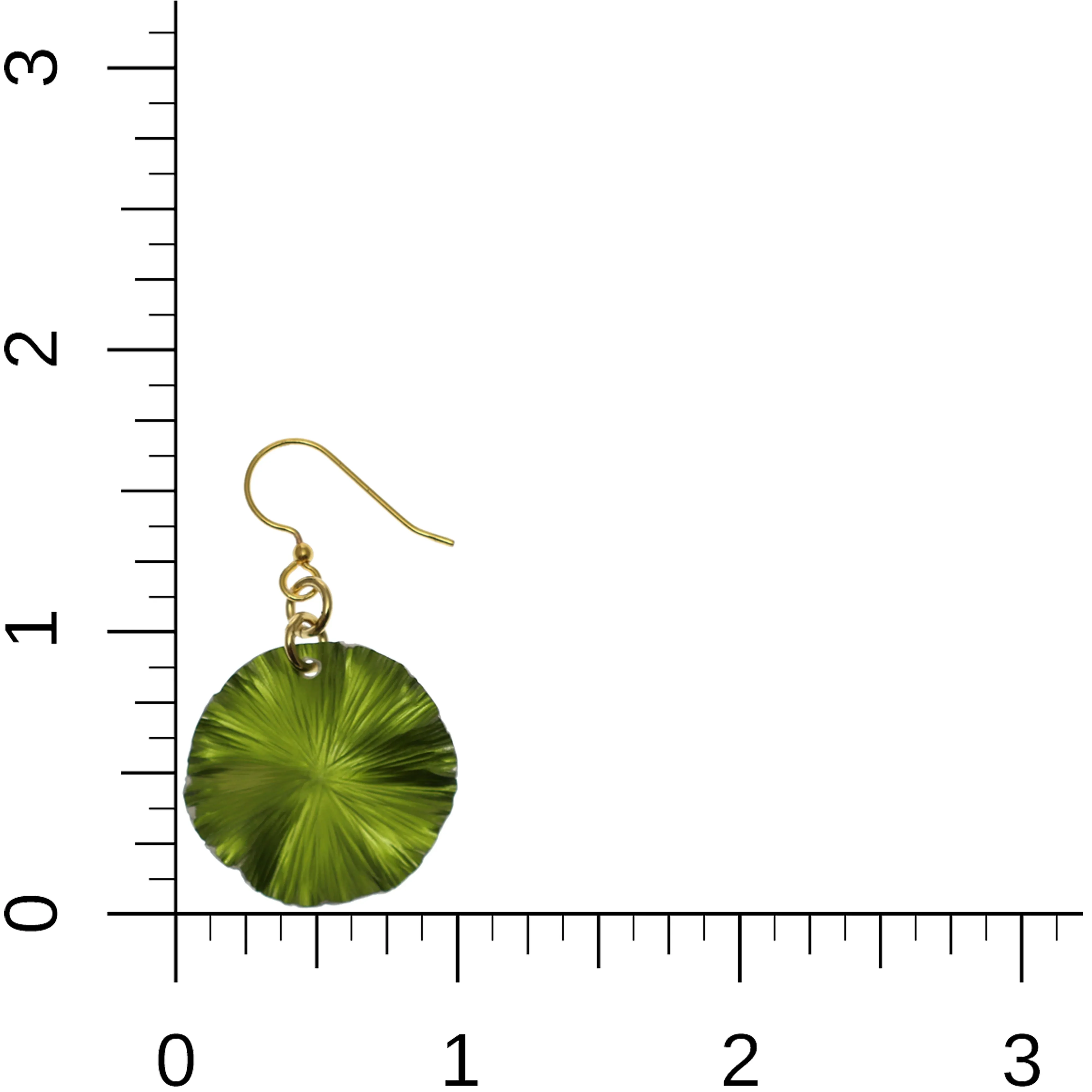 Small Lime Green Anodized Aluminum Lily Pad Leaf Drop Earrings