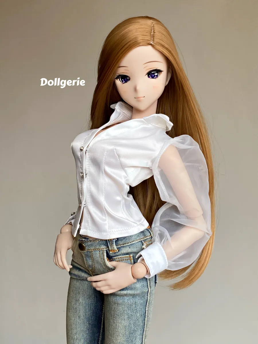 [Special Price] Sheer Sleeves White Satin Blouse for SmartDoll / DD