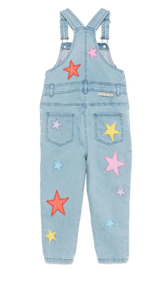Stella McCartney Kids Embroidered Stars Overalls