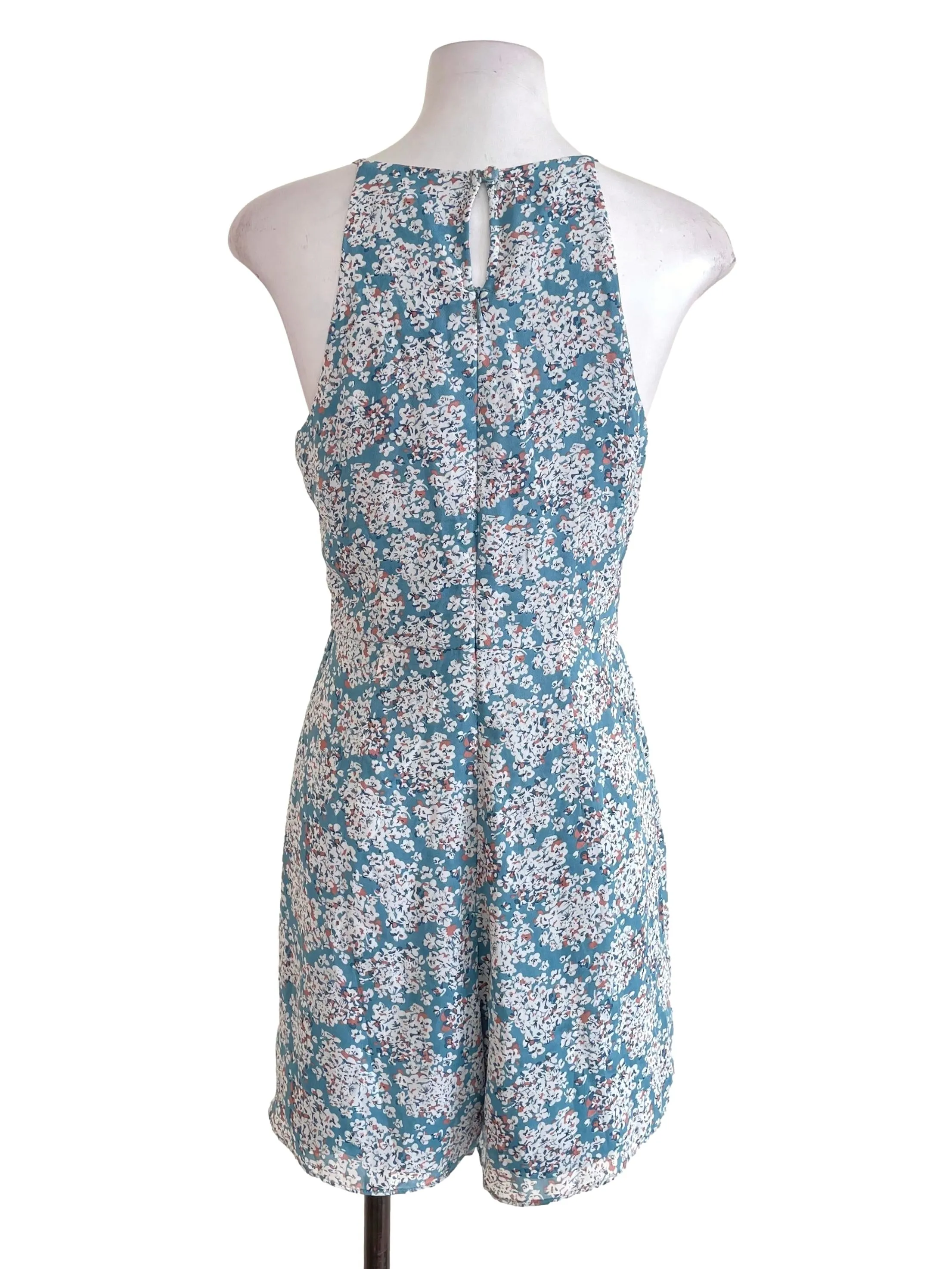 Stone Blue Floral Cami Romper