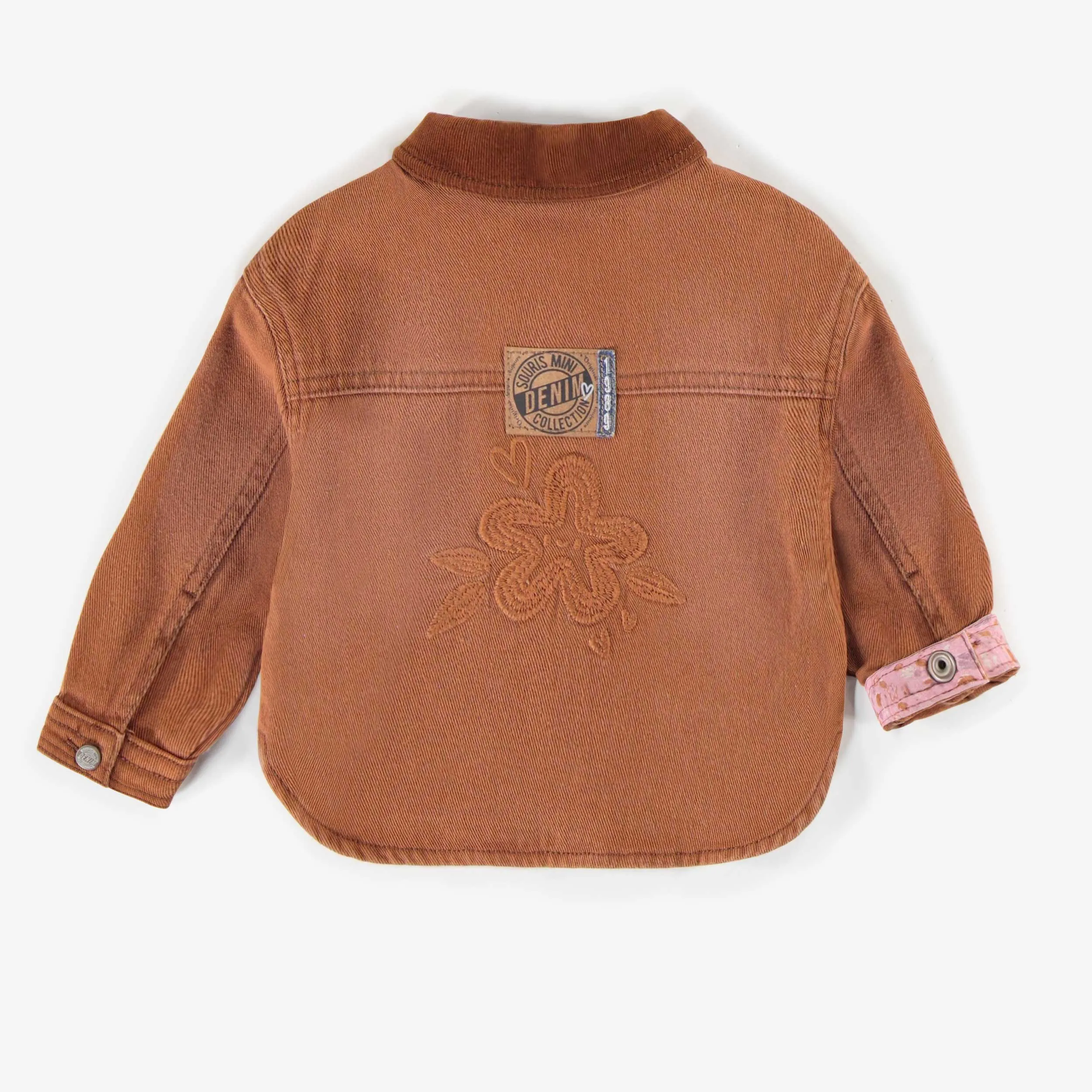 Surchemise brune en twill lourd, bébé || Brown overshirt in heavy twill, baby