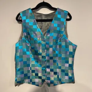 Teal Patterned Vest