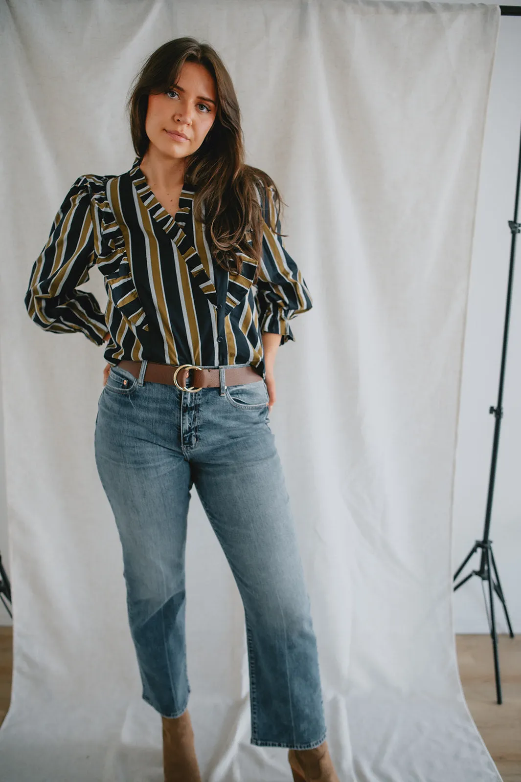 The Taya Long Sleeve Blouse by FRNCH