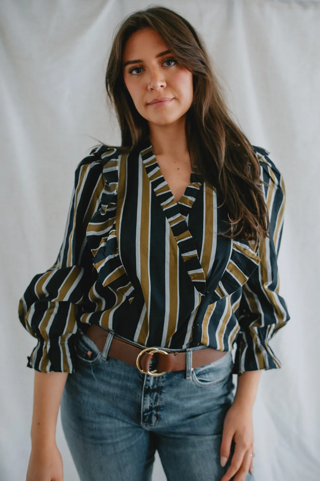 The Taya Long Sleeve Blouse by FRNCH