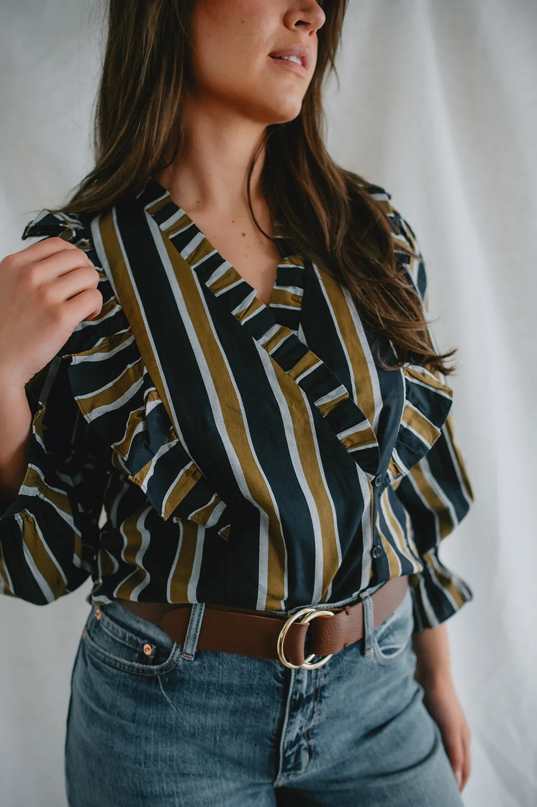 The Taya Long Sleeve Blouse by FRNCH