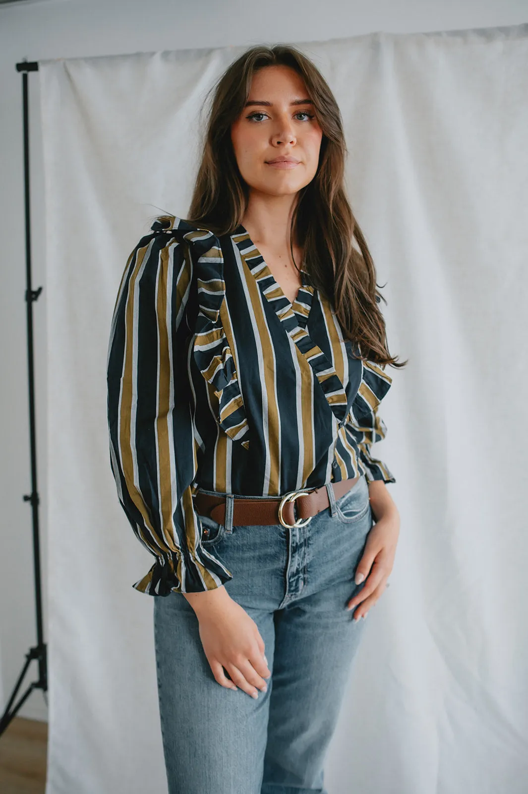The Taya Long Sleeve Blouse by FRNCH