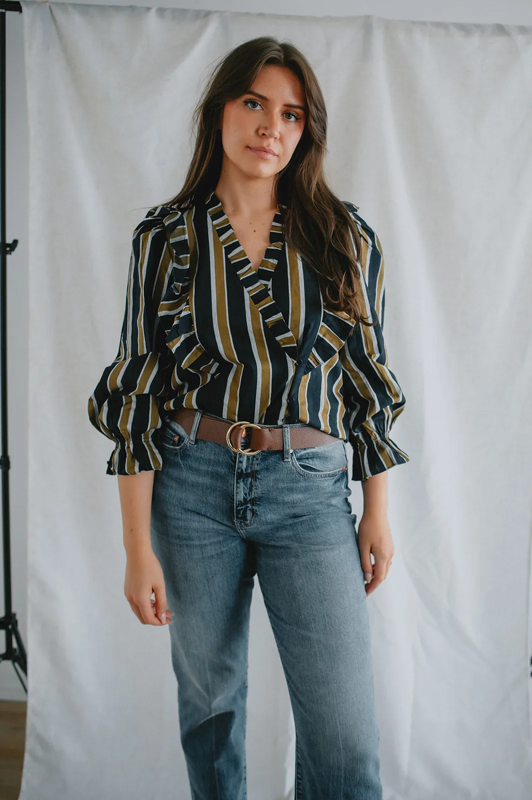 The Taya Long Sleeve Blouse by FRNCH