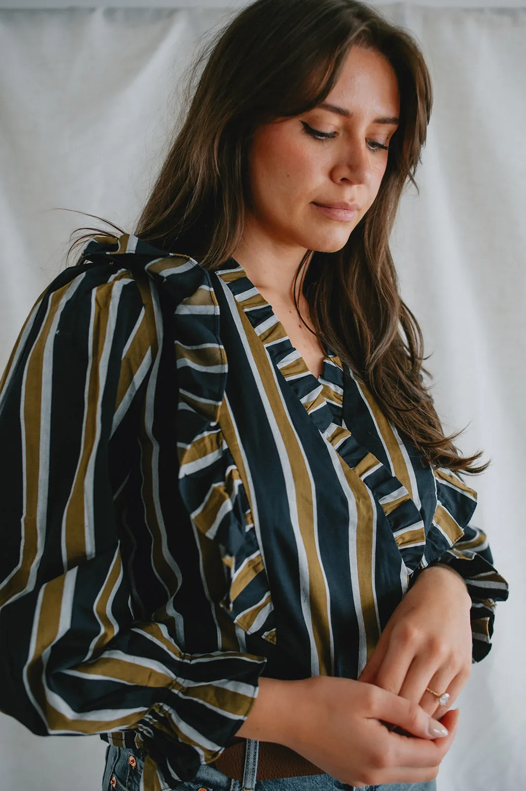 The Taya Long Sleeve Blouse by FRNCH
