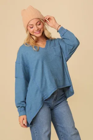 Thermal High Low Oversized Top - Timing