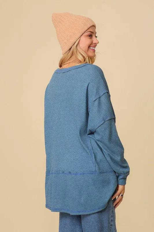 Thermal High Low Oversized Top - Timing