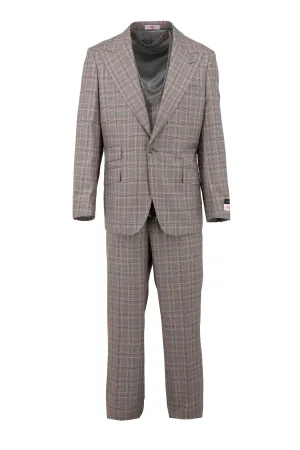 Tiglio Rosso Orvietto Slate/Red Glen Plaid Semi Wide Leg TTL5170
