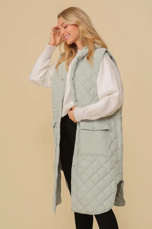 TIMING Haileys Hooded Oversized Vest Jacket