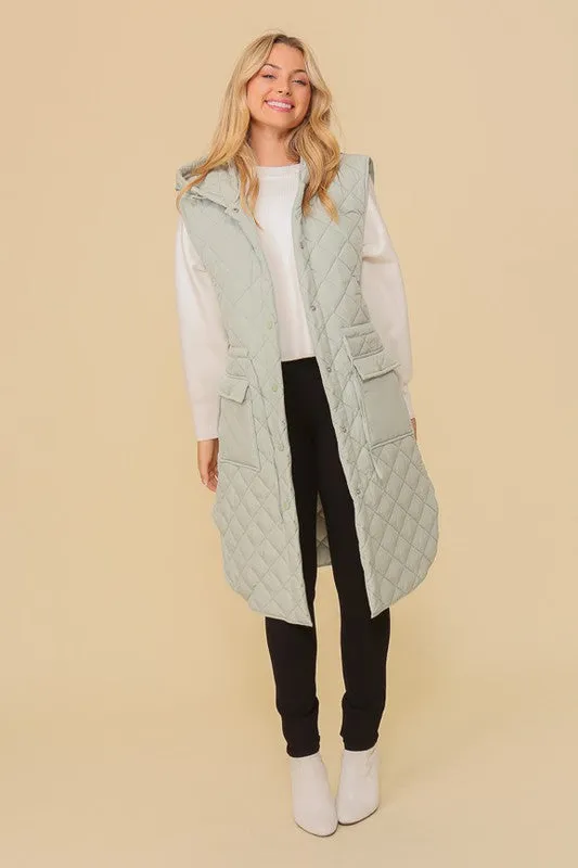 TIMING Haileys Hooded Oversized Vest Jacket