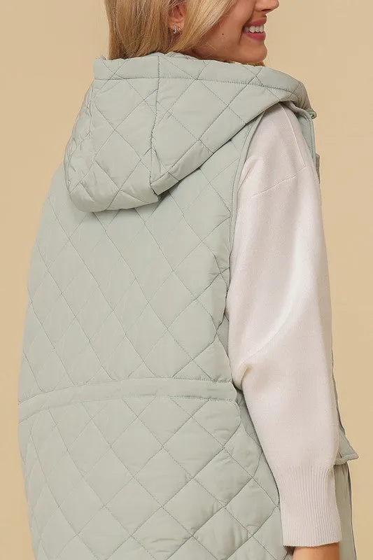 TIMING Haileys Hooded Oversized Vest Jacket