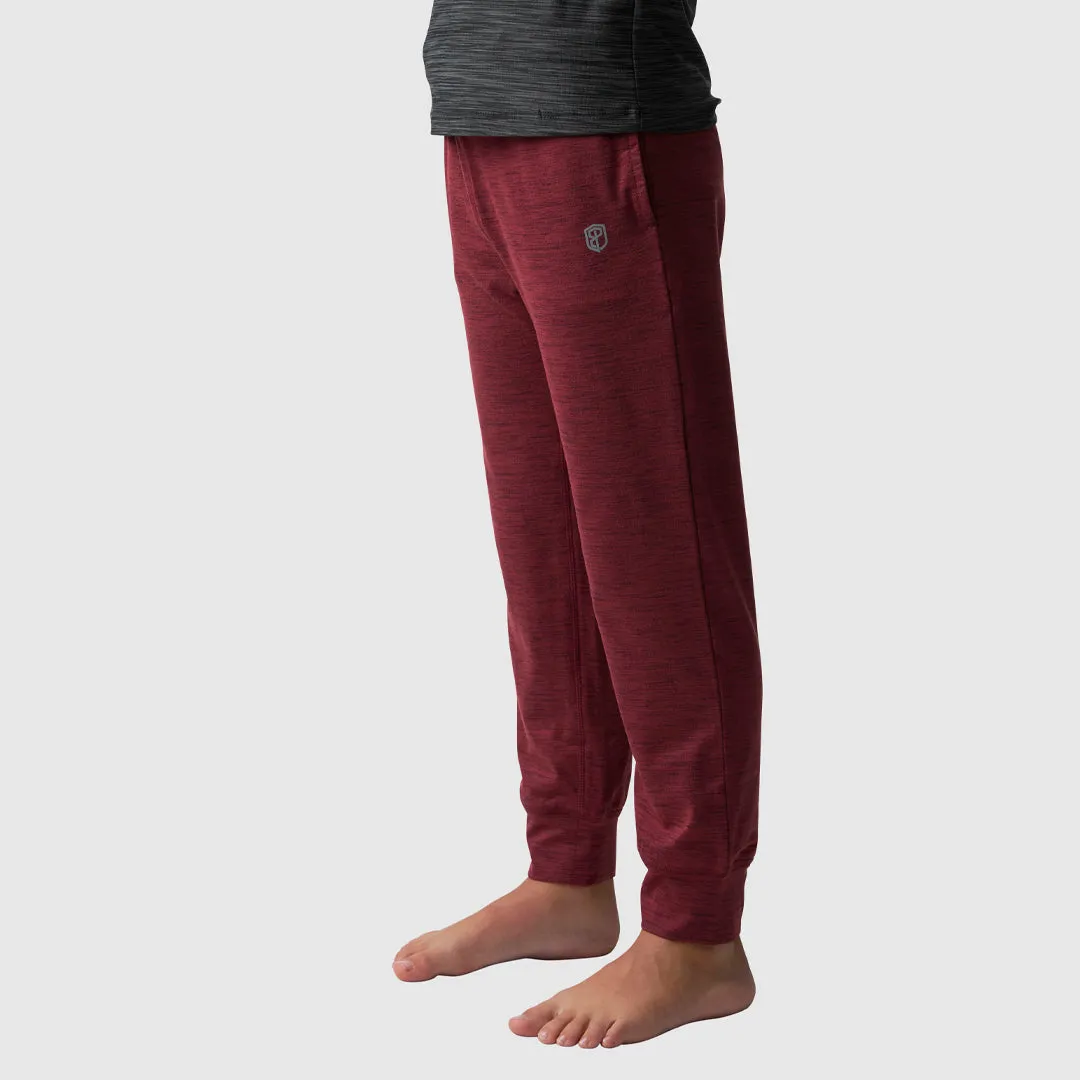 Unisex Kids Rest Day Athleisure Joggers (Maroon)