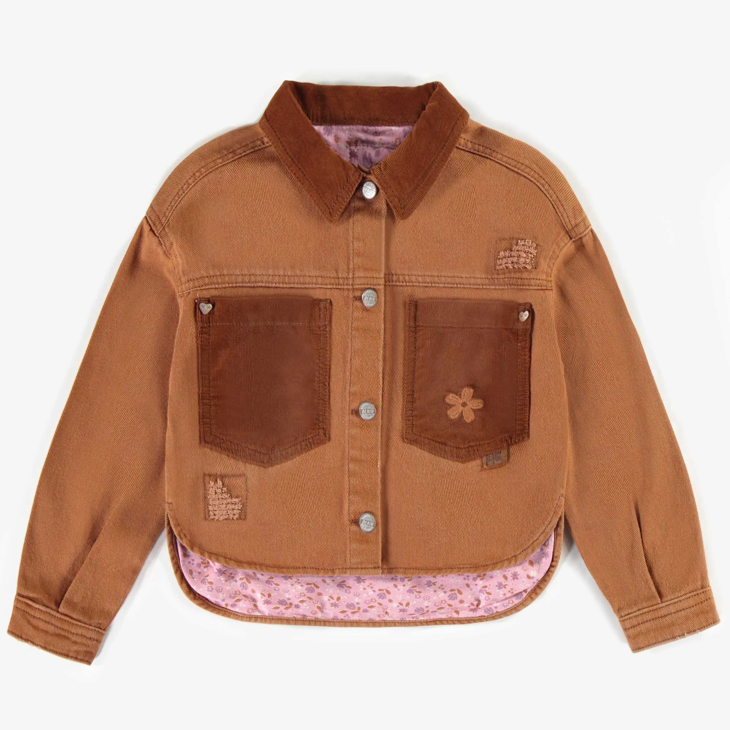 Veste caramel en denim, enfant || Caramel denim jacket, child