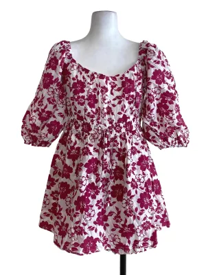 White Pink Floral Rompers