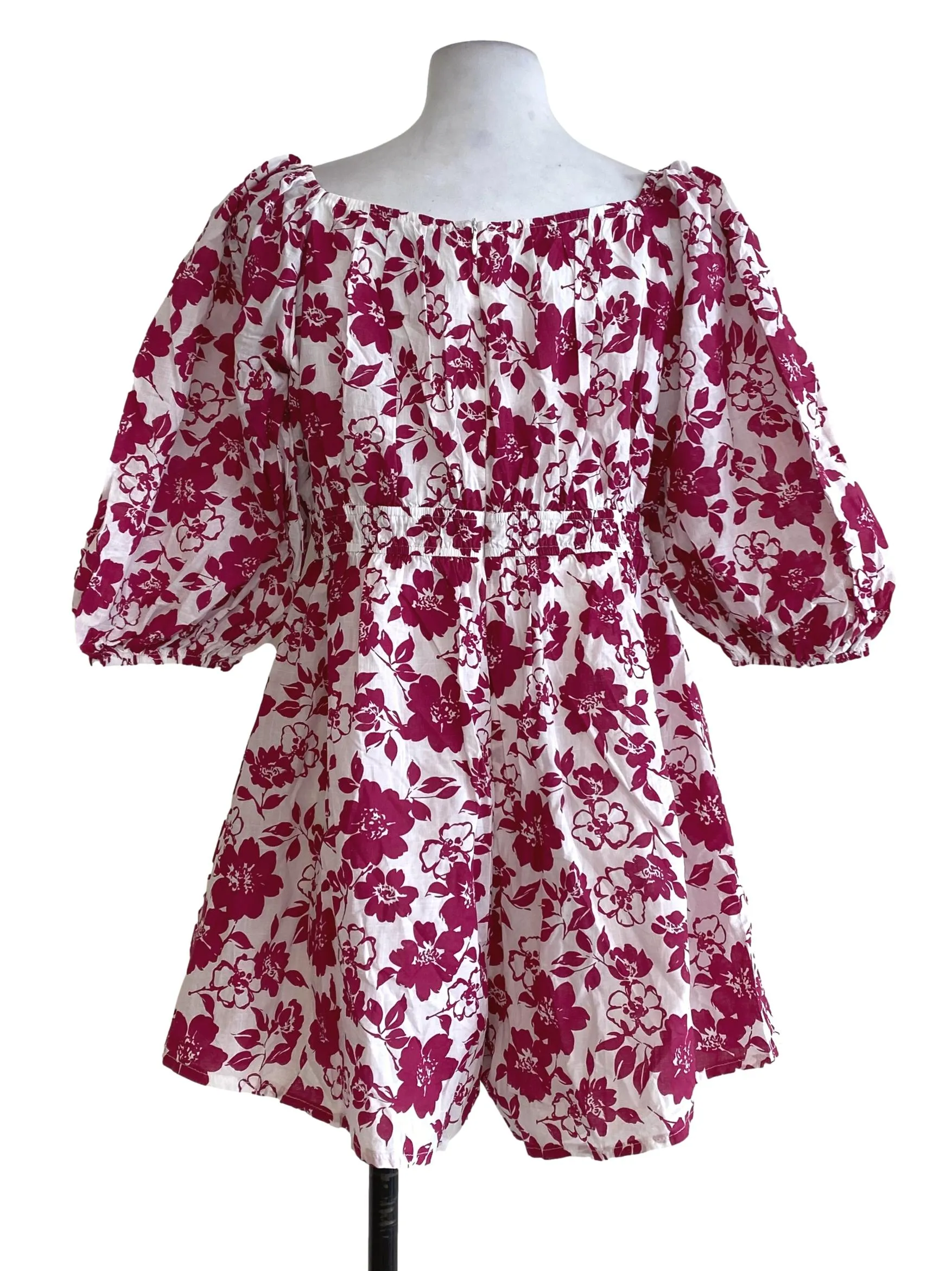 White Pink Floral Rompers
