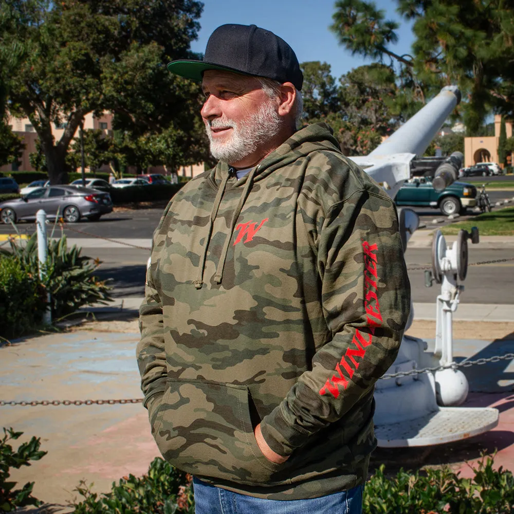 Winchester Legend -Red W Patch - Fleece Pullover Hoodie