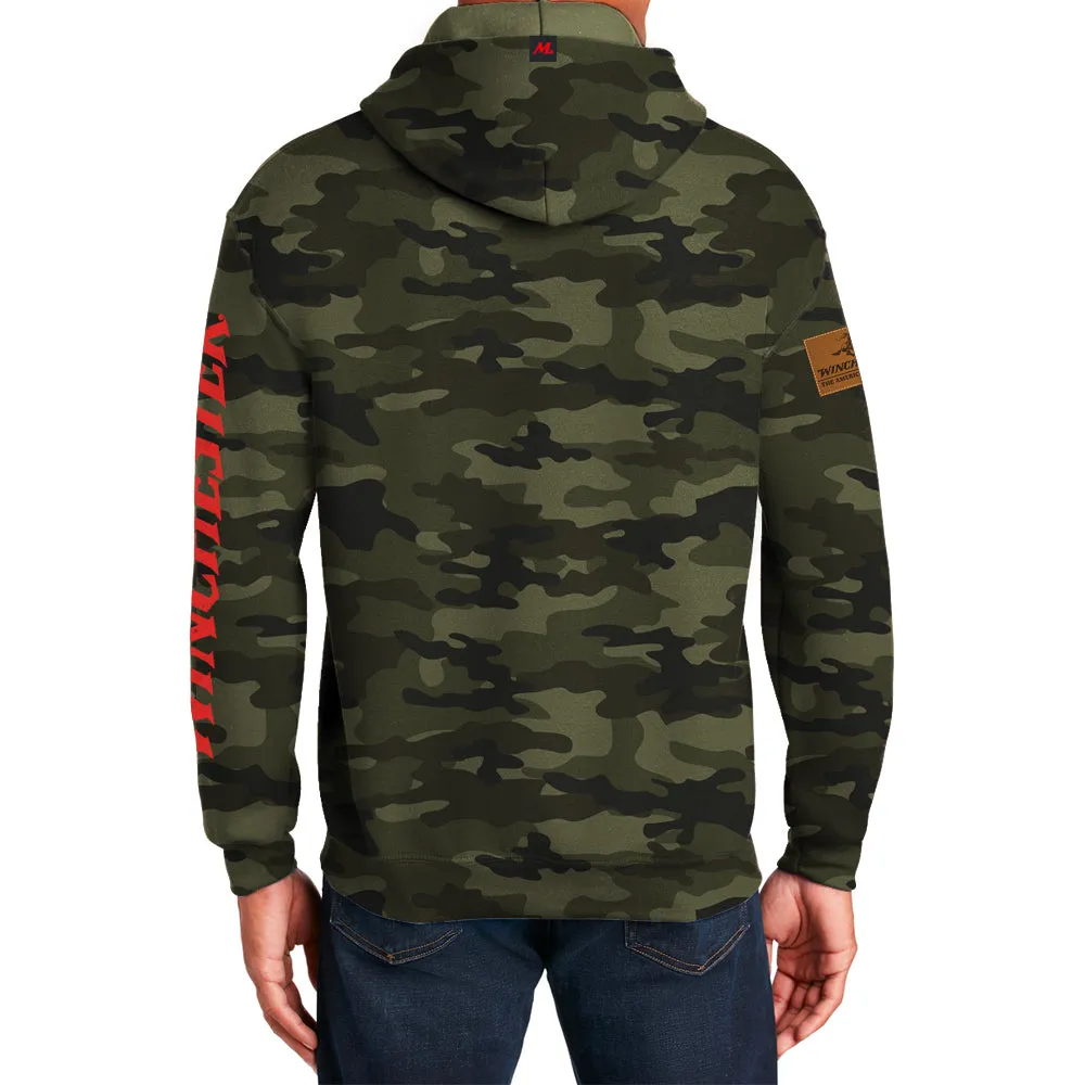 Winchester Legend -Red W Patch - Fleece Pullover Hoodie