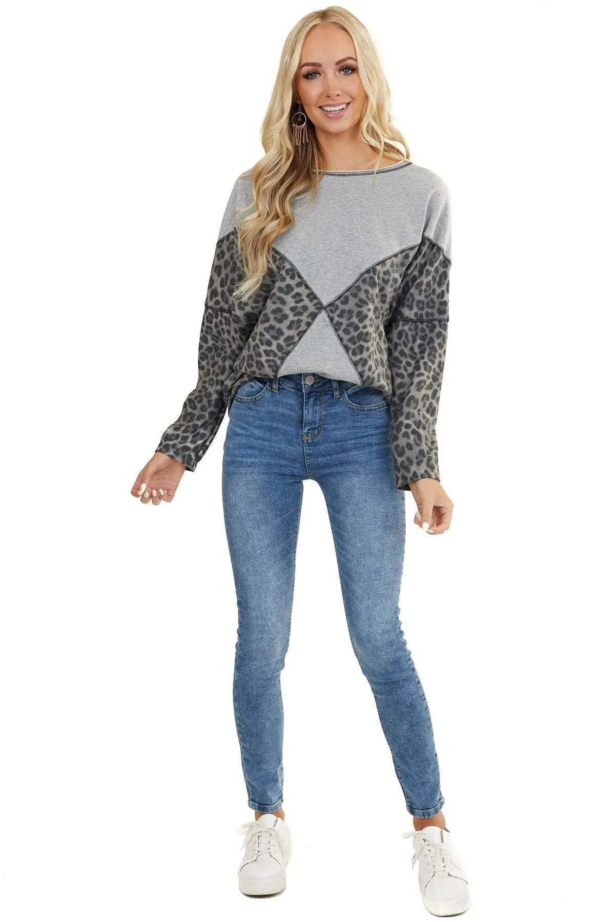 Women Lepoard Print Fall Sweater Hoodies