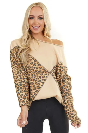 Women Lepoard Print Fall Sweater Hoodies