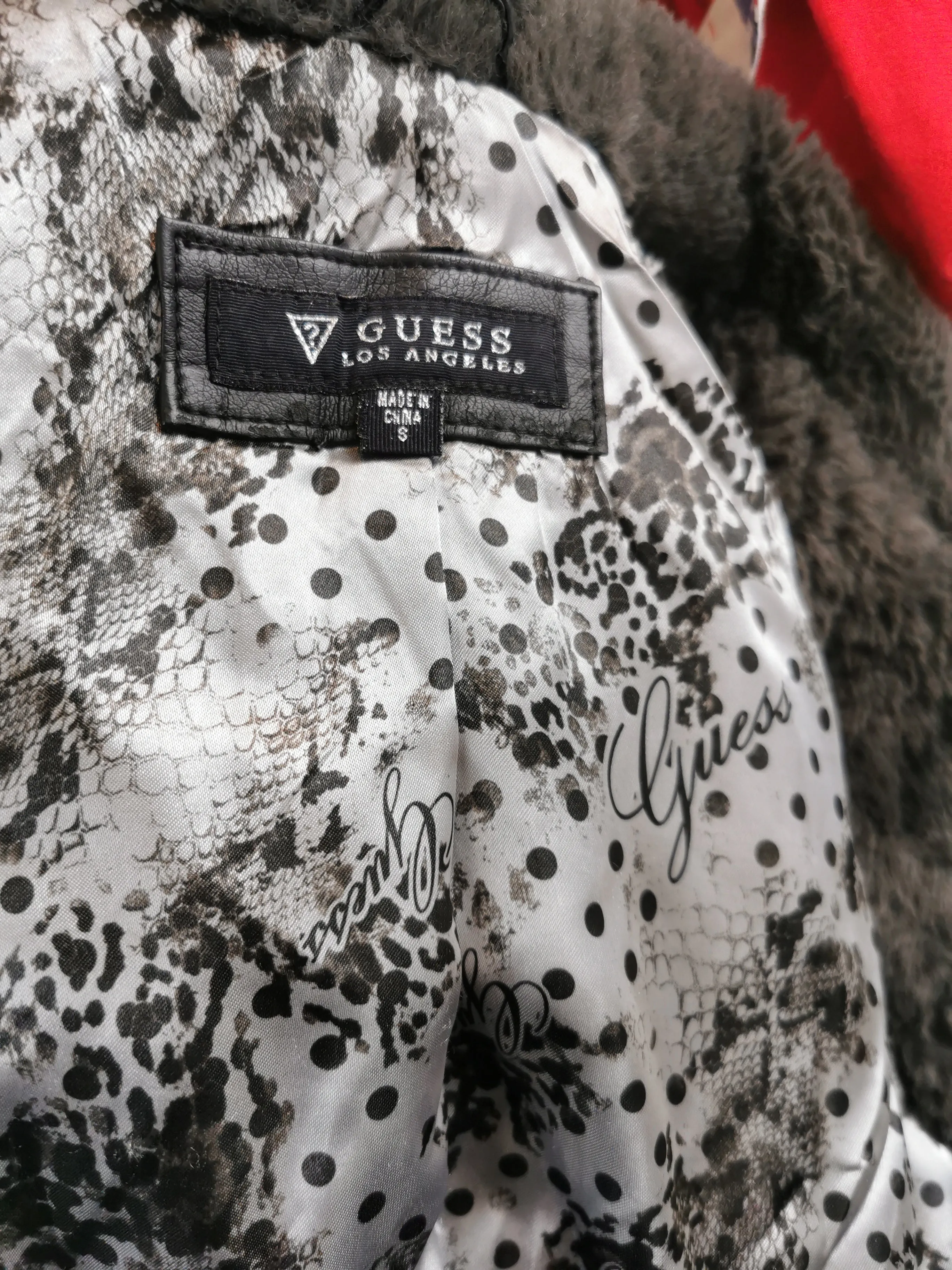 WOMENS SIZE SMALL - GUESS, Faux Leather Moto Jacket VGUC B45