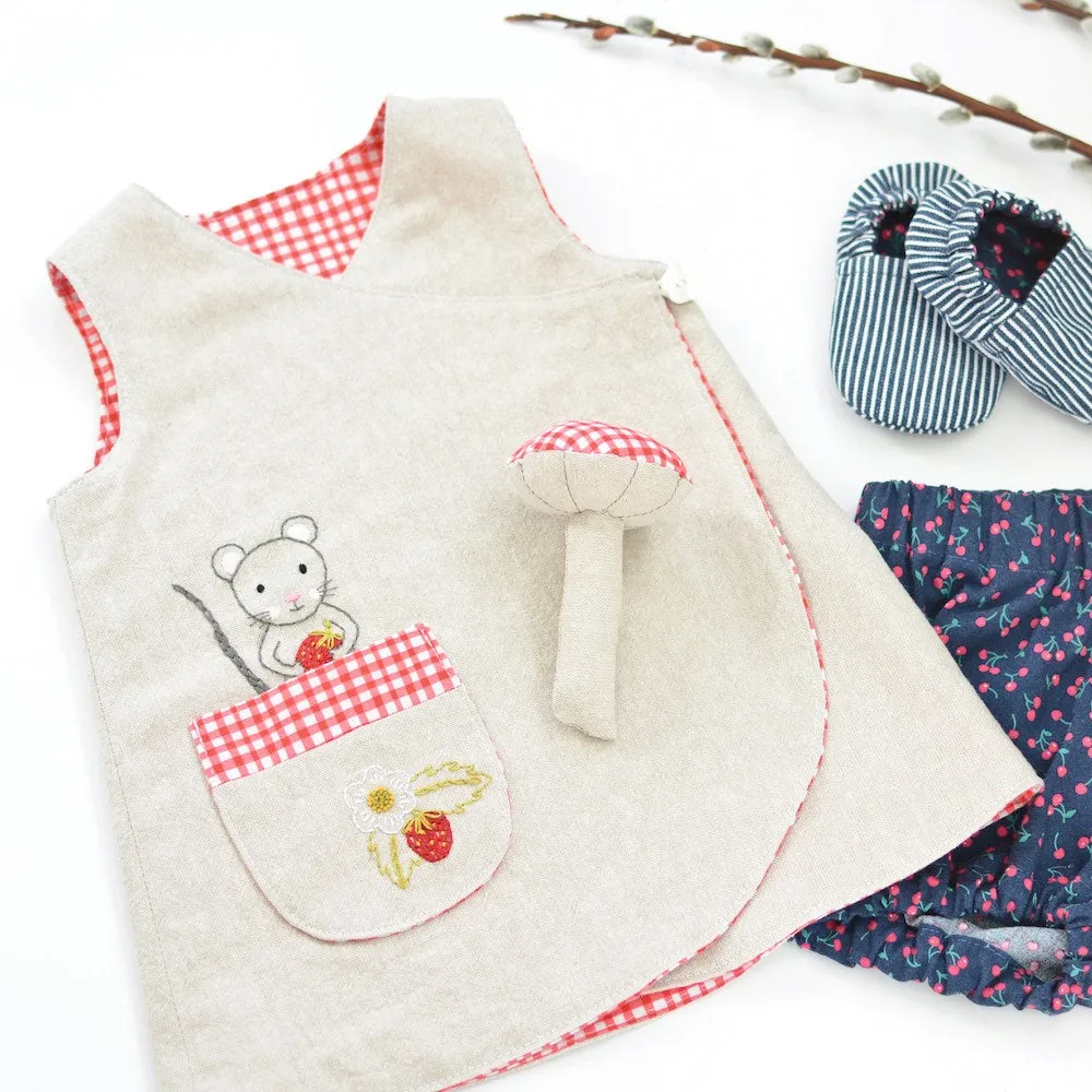 Woodland Mouse Embroidery Pocket Pattern