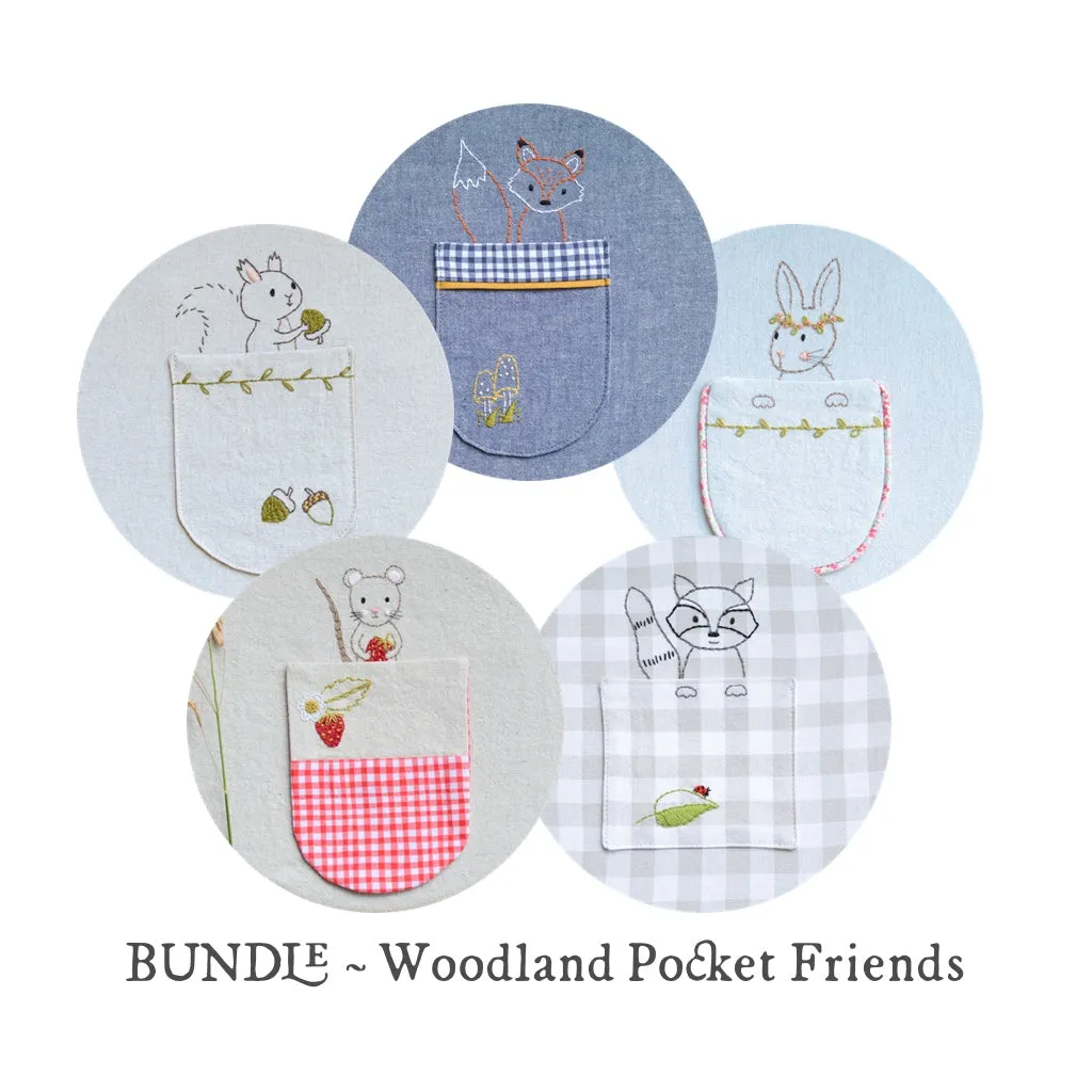 Woodland Mouse Embroidery Pocket Pattern