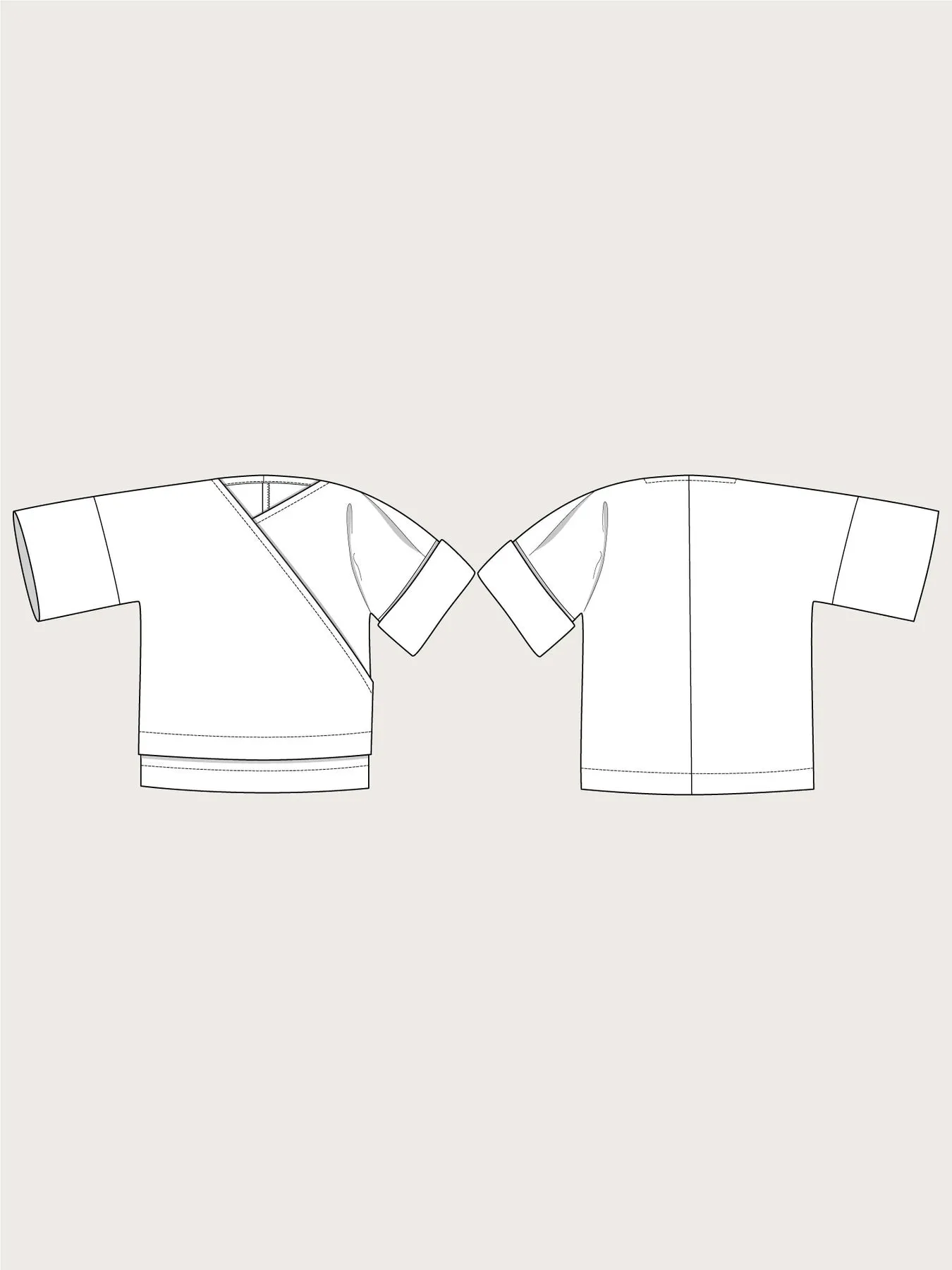 Wrap Top -- The Assembly Line Patterns